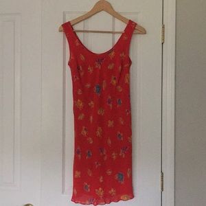 Red floral Cynthia Rowley dress